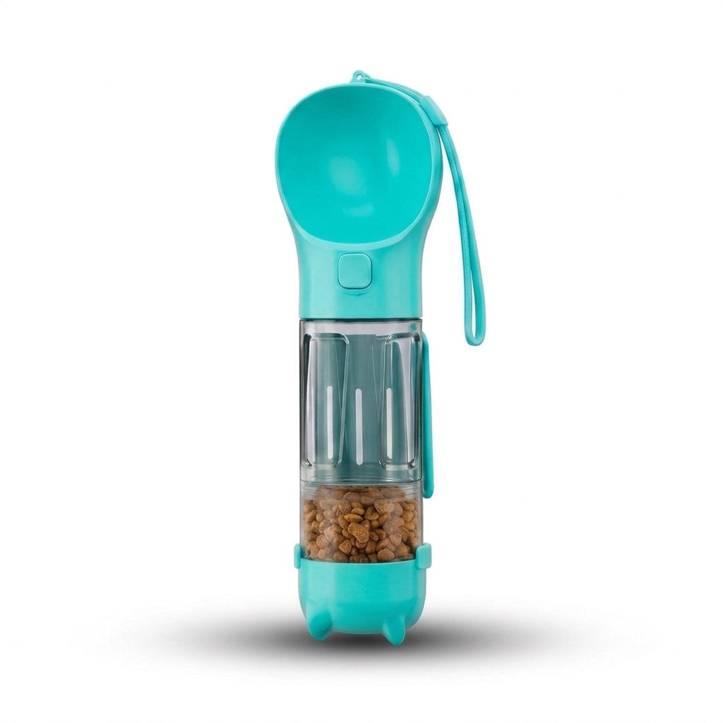 Simplifie tes promenades avec ton chien grâce à ce distributeur portable 2-en-1 pratique et compact.