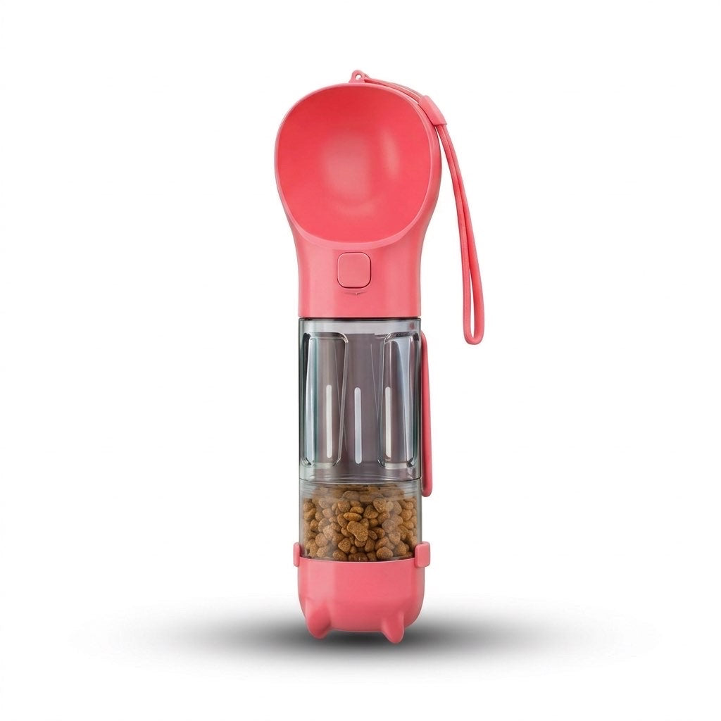 Simplifie tes promenades avec ton chien grâce à ce distributeur portable 2-en-1 pratique et compact.